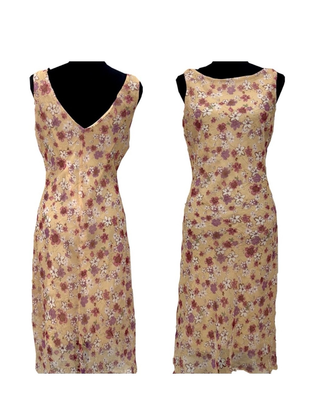 Vintage F.L.P Faith Love Passion Floral Midi Dress Cottagecore size 12